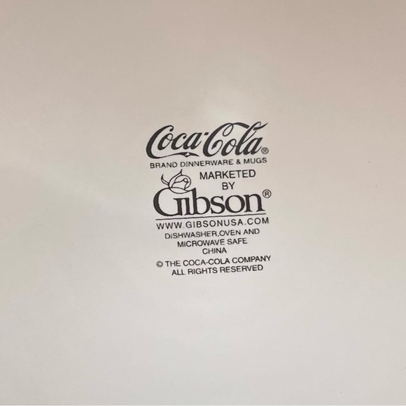Coca Cola Cafe Dinner Plate, 4 Salad Plates - Picture 4 of 6
